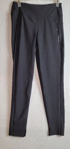Members Mark Women's City Pant Black Size M Zipper Pockets Slit Hem Dress Pants